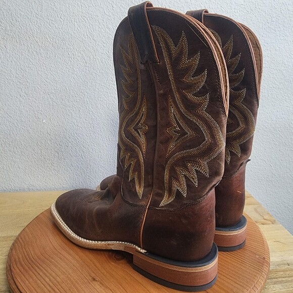 Tony Lama Americana 7956 Boots Mens Size 8.5 Brown Leather Western Cowboy main image 5